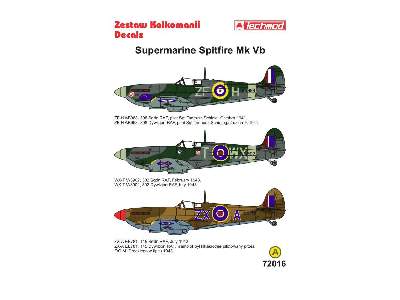 Kalkomania - Supermarine Spitfire Mk VB - zdjęcie 2