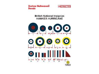 Kalkomania - British National Insignias - Hawker Hurricane - zdjęcie 2