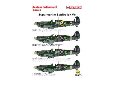 Kalkomania - Supermarine Spitfire Mk VB - zdjęcie 2