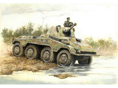WWII Sd.Kfz.234/2 Puma z farbami i klejem - zdjęcie 1