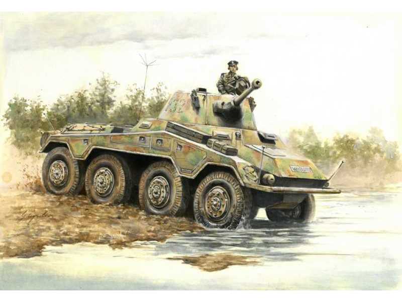 WWII Sd.Kfz.234/2 Puma z farbami i klejem - zdjęcie 1