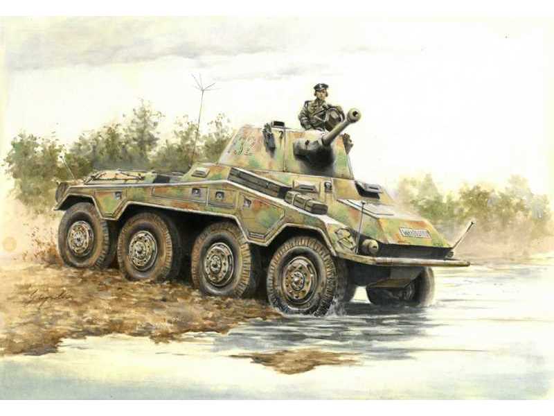 WWII Sd.Kfz.234/2 Puma z farbami i klejem - zdjęcie 1 WWII Sd.Kfz.234/2 Puma z farbami i klejem - zdjęcie 1