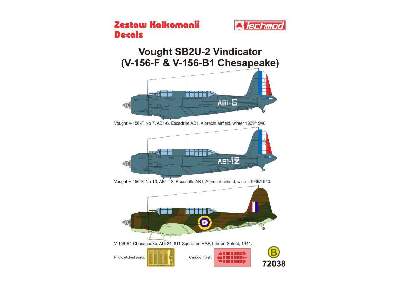 Kalkomania - Vought SB2U-2 Vindicator (V-156 Chesapeake) - zdjęcie 2