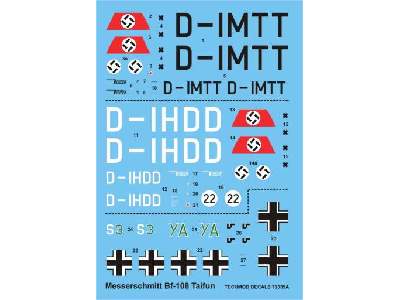 Kalkomania - Messerschmitt Bf 108 Taifun - zdjęcie 1