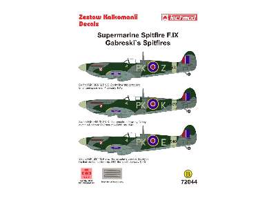 Kalkomania - Supermarine Spitfire F.IX (Gabreski's Spitfires) - zdjęcie 2