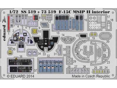 F-15C MSIP II interior S. A. 1/72 - Academy Minicraft - zdjęcie 1