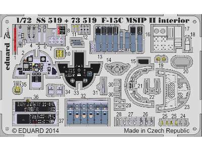 F-15C MSIP II interior S. A. 1/72 - Academy Minicraft - zdjęcie 2