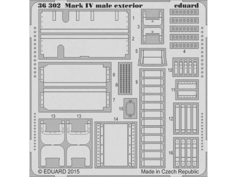 Mark IV male exterior 1/35 - Tamiya - zdjęcie 1