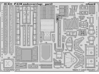 P-61B undercarriage 1/48 - Great Wall Hobby - zdjęcie 2