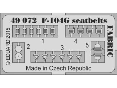 F-104G seatbelts FABRIC 1/48 - Eduard - zdjęcie 2