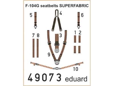 F-104G seatbelts SUPERFABRIC 1/48 - Eduard - zdjęcie 1