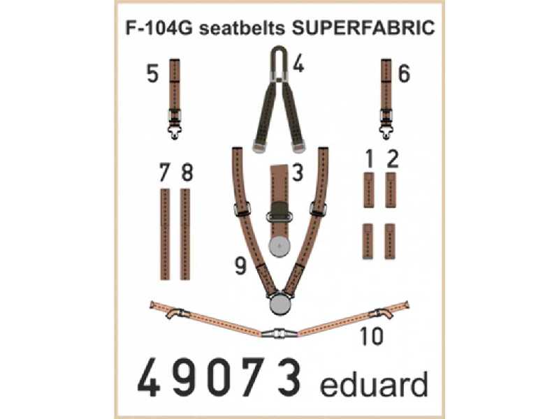 F-104G seatbelts SUPERFABRIC 1/48 - Eduard - zdjęcie 1