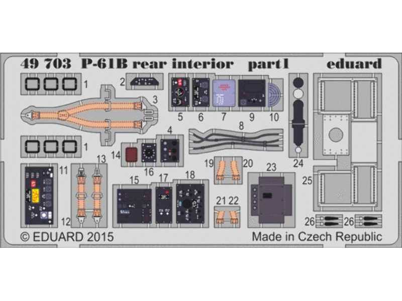 P-61B rear interior S. A. 1/48 - Great Wall Hobby - zdjęcie 1 P-61B rear interior S. A. 1/48 - Great Wall Hobby - zdjęcie 1