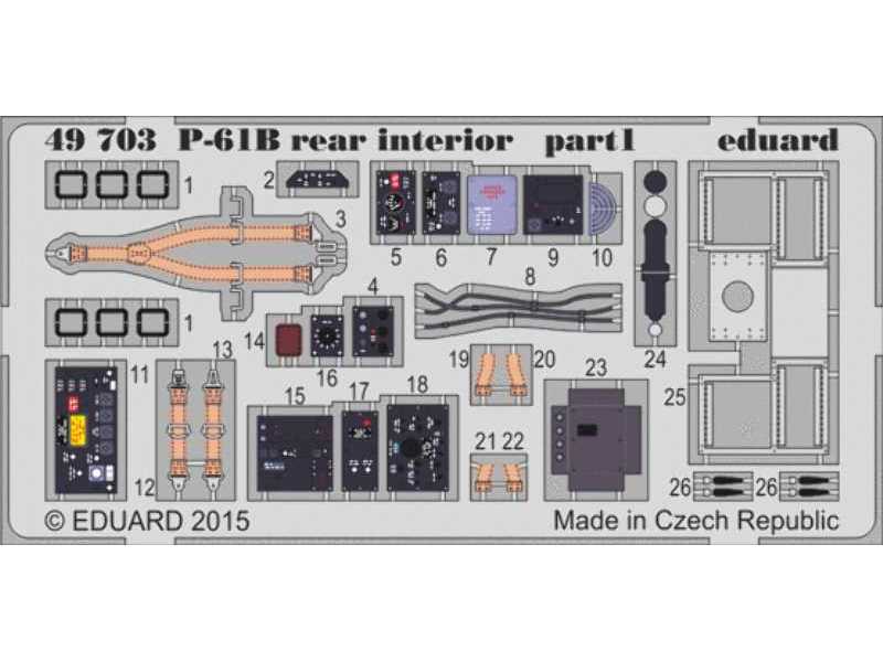 P-61B rear interior S. A. 1/48 - Great Wall Hobby - zdjęcie 1