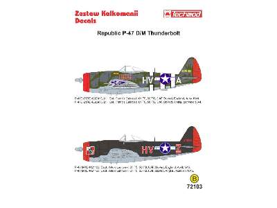 Kalkomania - Republic P-47D/M Thunderbolt - zdjęcie 2