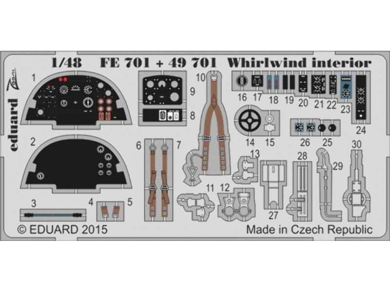 Whirlwind interior S. A. 1/48 - Trumpeter - zdjęcie 1