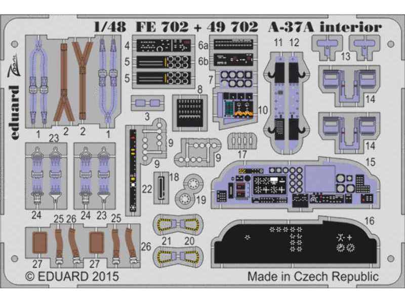 A-37A interior S. A. 1/48 - Trumpeter - zdjęcie 1 A-37A interior S. A. 1/48 - Trumpeter - zdjęcie 1