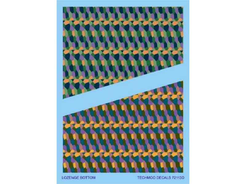Kalkomania - Lozenge - 5 kolorów, 2 arkusze - zdjęcie 1