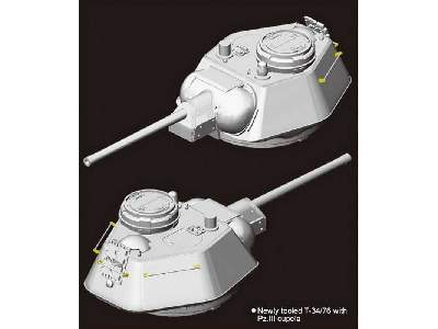 T-34/76 Mod. German Army 1942 Cast Turret w/ Pz III Cupola - zdjęcie 4