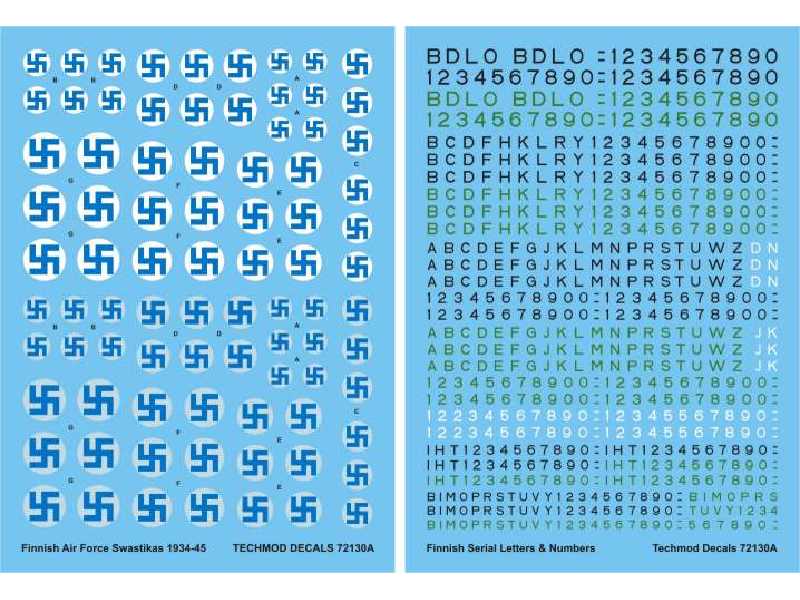 Kalkomania - Swastyki lotnictwa fińskiego 1934-45 - zdjęcie 1 Kalkomania - Swastyki lotnictwa fińskiego 1934-45 - zdjęcie 1