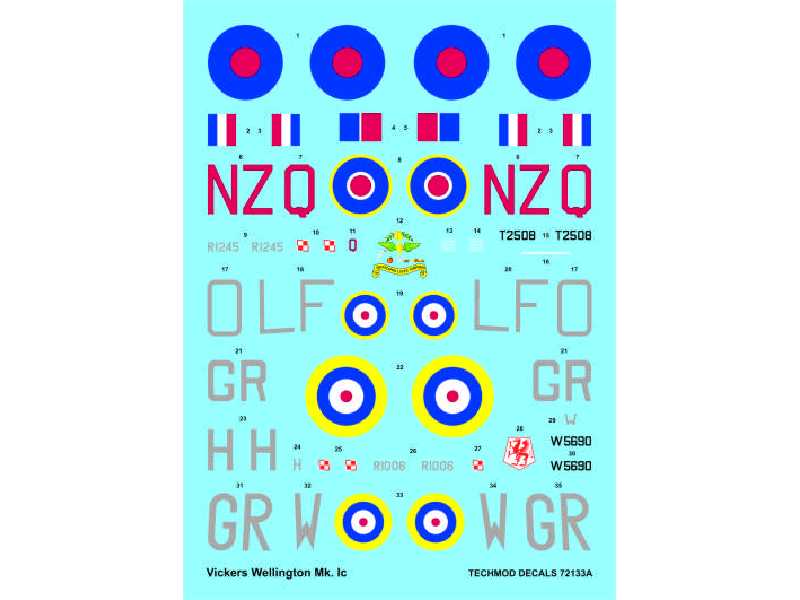 Kalkomania - Vickers Wellington IC - zdjęcie 1 Kalkomania - Vickers Wellington IC - zdjęcie 1