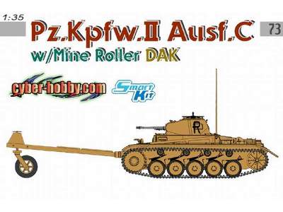 Pz.Kpfw.II Ausf.C Panzer II w/Mine Roller DAK - zdjęcie 1