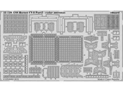 USS Hornet CV-8 part 2 - radar antennas 1/200 - Merit - zdjęcie 1