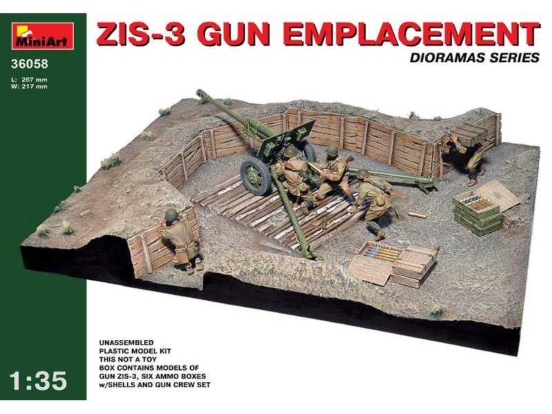 ZIS-3 z obsługą - stanowisko ogniowe - zdjęcie 1 ZIS-3 z obsługą - stanowisko ogniowe - zdjęcie 1