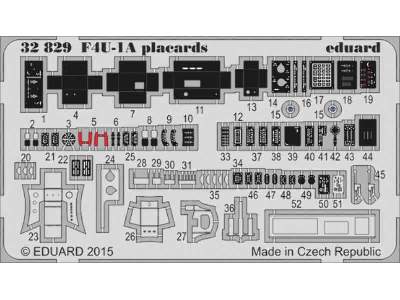 F4U-1A placards 1/32 - Tamiya - zdjęcie 1