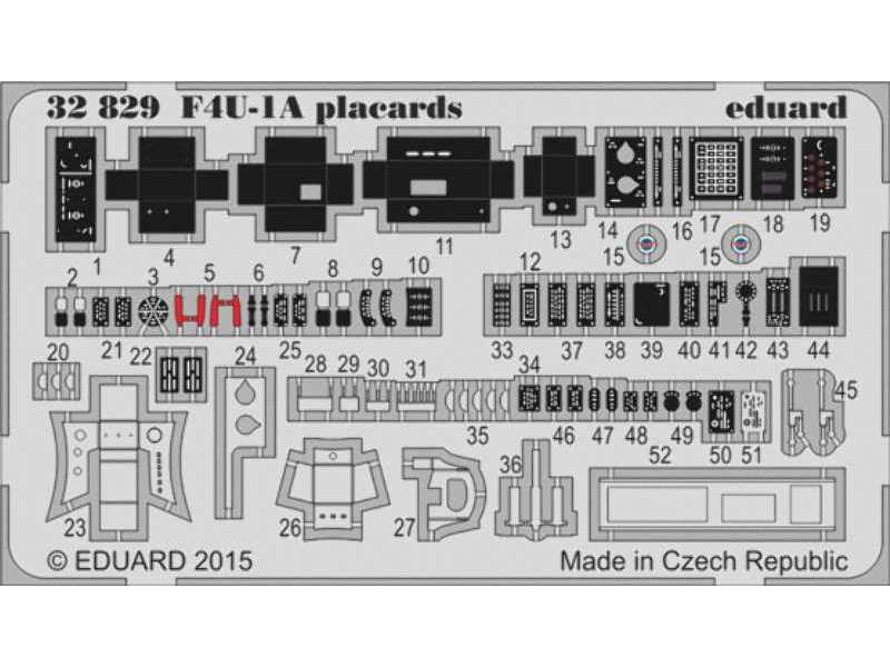 F4U-1A placards 1/32 - Tamiya - zdjęcie 1 F4U-1A placards 1/32 - Tamiya - zdjęcie 1