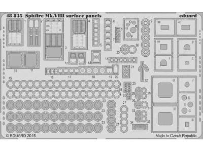 Spitfire Mk. VIII surface panels 1/48 - Eduard - zdjęcie 1