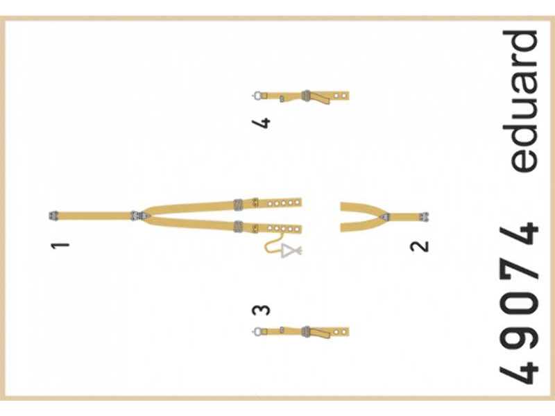 Spitfire Mk. VIII seatbelts SUPERFABRIC 1/48 - Eduard - zdjęcie 1