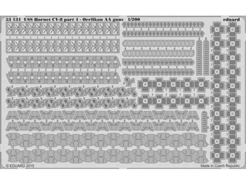 USS Hornet CV-8 part 4 - Oerlikon AA guns 1/200 - Merit - zdjęcie 1