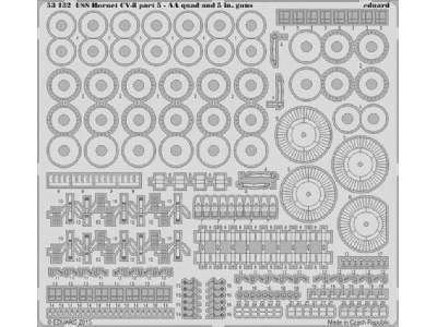 USS Hornet CV-8 part 5 - AA quad and 5 in guns 1/200 - Merit - zdjęcie 1