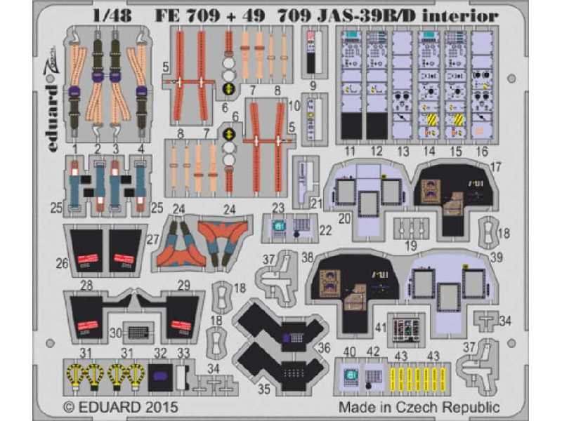 JAS-39B/ D interior S. A. 1/48 - Kitty Hawk - zdjęcie 1