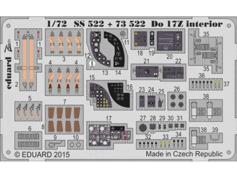 Do 17Z interior S. A. 1/72 - Airfix - zdjęcie 1 Do 17Z interior S. A. 1/72 - Airfix - zdjęcie 1