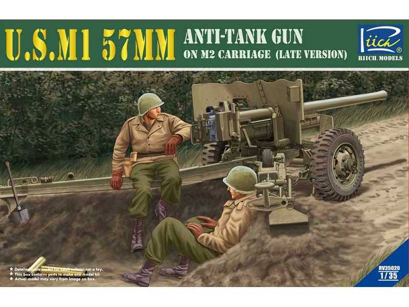 M1 57mm - M2 amerykańskie działo p.pancerne - późne - zdjęcie 1 M1 57mm - M2 amerykańskie działo p.pancerne - późne - zdjęcie 1