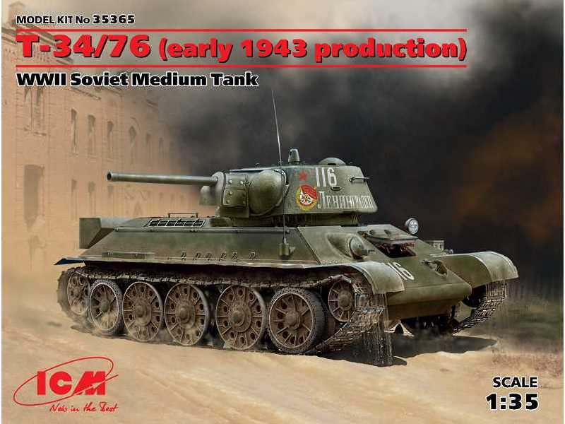 T-34/76 - początek 1943 - czołg sowiecki - zdjęcie 1 T-34/76 - początek 1943 - czołg sowiecki - zdjęcie 1