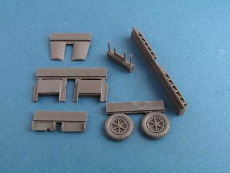 Bf 109 E (wing radiator, gun barrel, wheels, exhaust) for Airfix - zdjęcie 1 Bf 109 E (wing radiator, gun barrel, wheels, exhaust) for Airfix - zdjęcie 1
