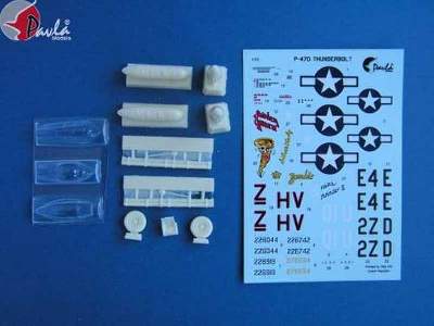 P-47 PLUS upgrade set vacu canopies, seat, auxiliary tanks, Bazo - zdjęcie 1