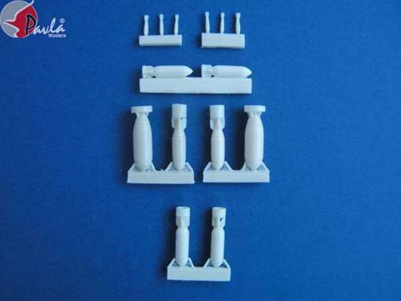 RAF WW 2 Weapons set part.1 bombs 25lb, 250lb, 500lb, 50lbMC, 10 - zdjęcie 1