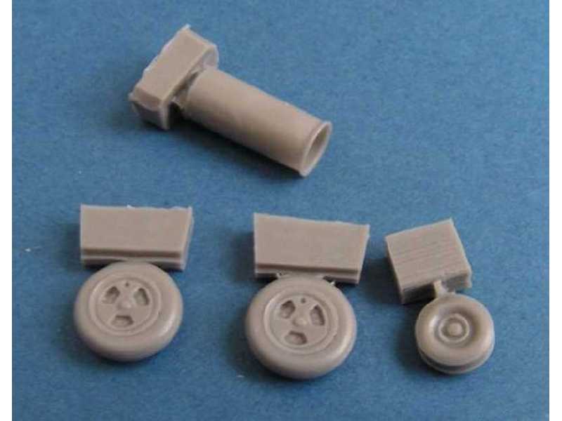 DH. 100 Vampire MK 1 Wheels + jet pipe - zdjęcie 1 DH. 100 Vampire MK 1 Wheels + jet pipe - zdjęcie 1