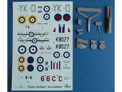 Gloster Gladiator upgrade + decal sheet For all kits - zdjęcie 1