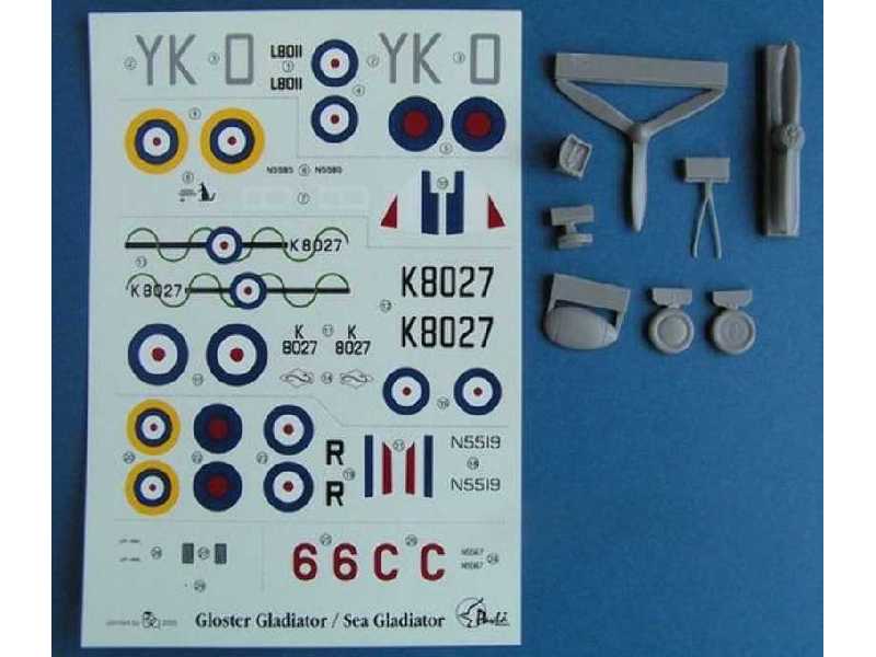 Gloster Gladiator upgrade + decal sheet For all kits - zdjęcie 1 Gloster Gladiator upgrade + decal sheet For all kits - zdjęcie 1