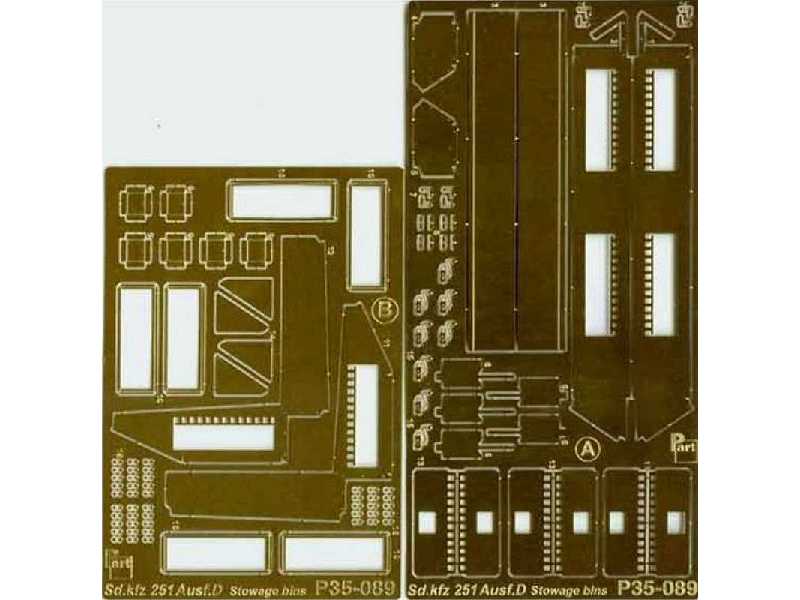 Sd.Kfz 251/1 Ausf.D stowage bins AFV Club - zdjęcie 1