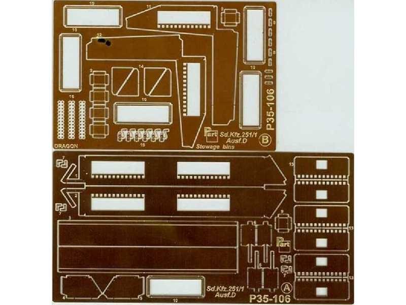 Sd.Kfz.251/1 Ausf.D stowage bins Dragon - zdjęcie 1
