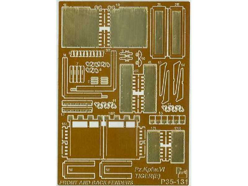 Pz.Kpfw.VI Tiger I Ausf.E front and back fenders Dragon - zdjęcie 1