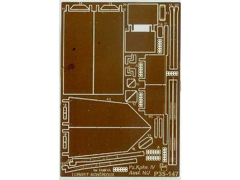 Pz.Kpfw.IV Ausf.H/J turret schurzen Tamiya - zdjęcie 1
