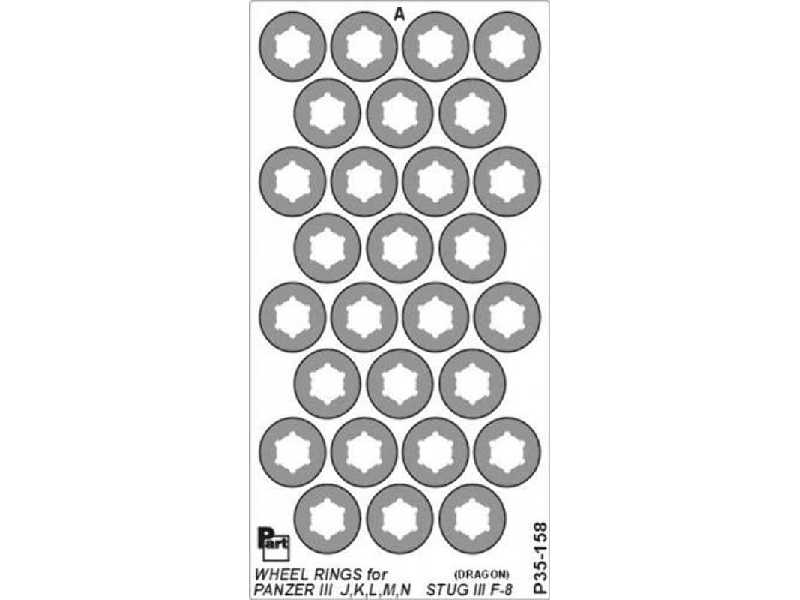 StuG III Ausf wheel rings Tamiya - zdjęcie 1 StuG III Ausf wheel rings Tamiya - zdjęcie 1