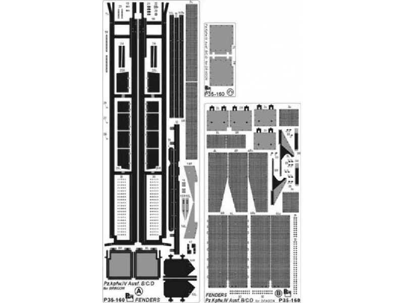 Pz.Kpfw.IV Ausf. B/C/D fenders Dragon - zdjęcie 1